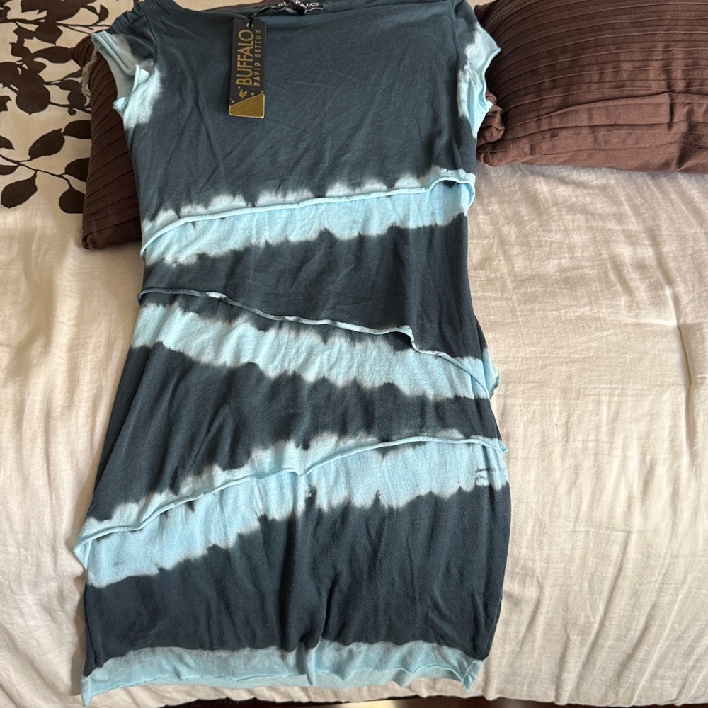 Buffalo David Bitton Blue Layered Dress